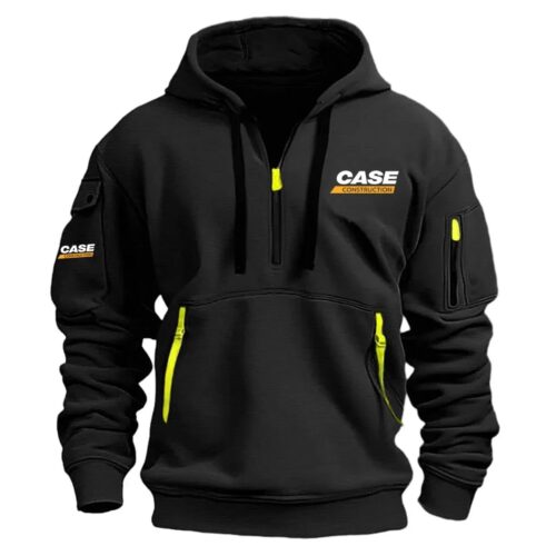 Case Construction Exclusive Logo Half Zipper Hoodie