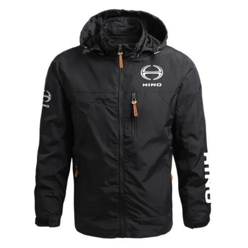 Hino Trucks Exclusive Logo Waterproof Outdoor Jacket Detachable Hood