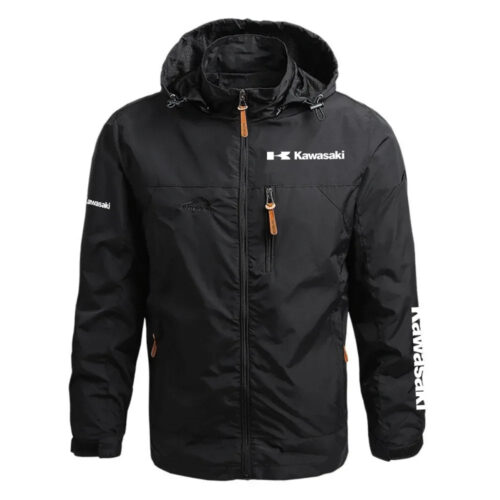 Kawasaki Exclusive Logo Waterproof Outdoor Jacket Detachable Hood