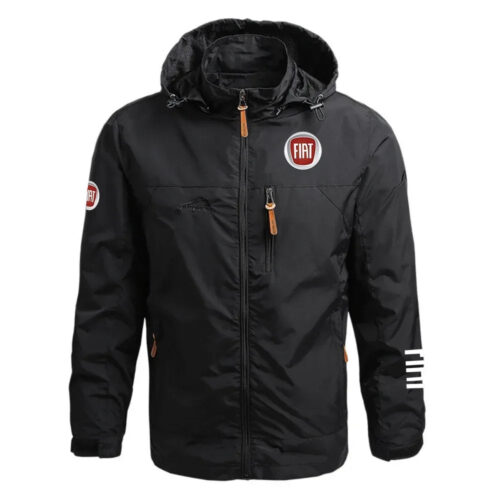 Fiat Exclusive Logo Waterproof Outdoor Jacket Detachable Hood