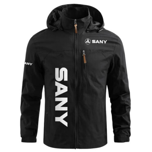 Sany Exclusive Logo Waterproof Windbreaker Outdoor Jacket Detachable Hood