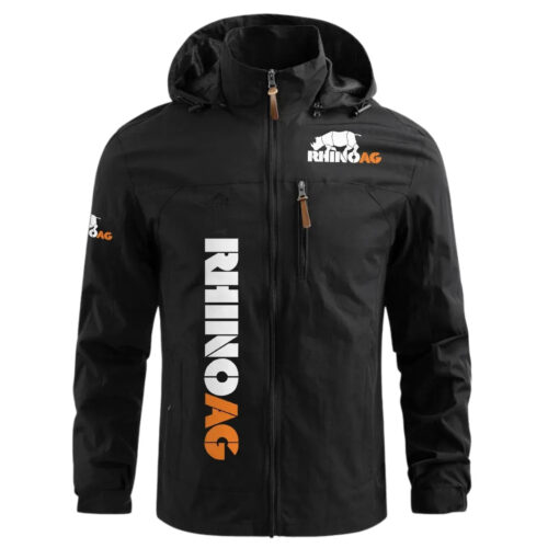 RhinoAg Exclusive Logo Waterproof Windbreaker Outdoor Jacket Detachable Hood