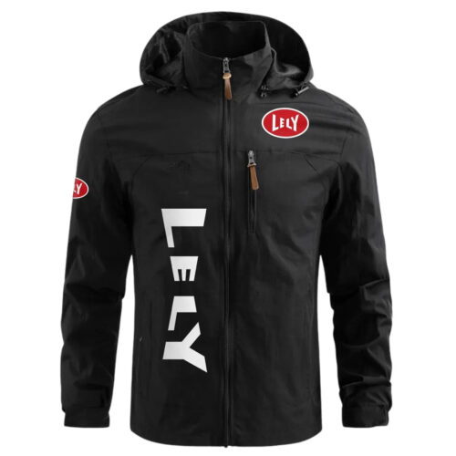 Lely Exclusive Logo Waterproof Windbreaker Outdoor Jacket Detachable Hood