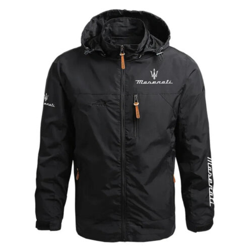 Maserati Exclusive Logo Waterproof Outdoor Jacket Detachable Hood