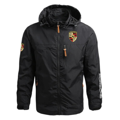 Porsche Exclusive Logo Waterproof Outdoor Jacket Detachable Hood