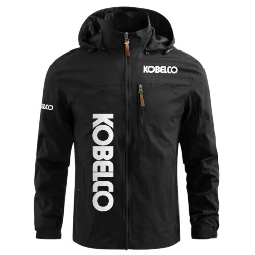 Kobelco Exclusive Logo Waterproof Windbreaker Outdoor Jacket Detachable Hood