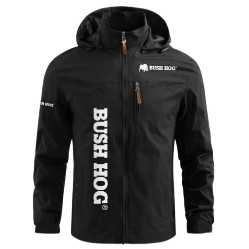 Bush Hog Exclusive Logo Waterproof Windbreaker Outdoor Jacket Detachable Hood