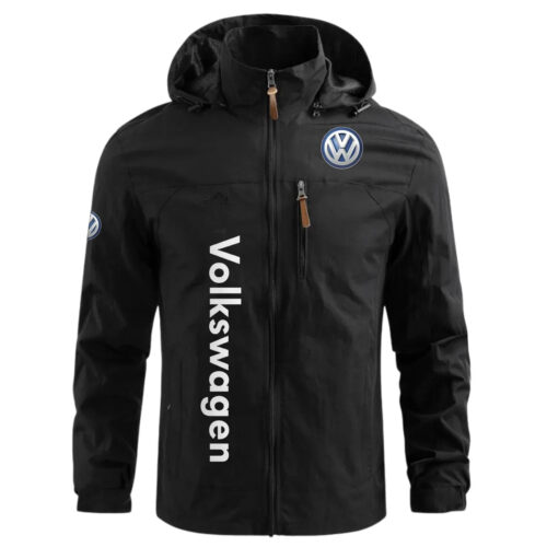 Volkswagen Exclusive Logo Waterproof Windbreaker Outdoor Jacket Detachable Hood