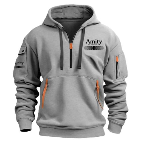Amity Technology Exclusive Logo Half Zipper Hoodie