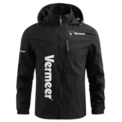 Vermeer Exclusive Logo Waterproof Windbreaker Outdoor Jacket Detachable Hood