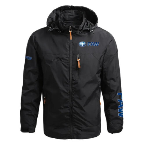 FAW Exclusive Logo Waterproof Outdoor Jacket Detachable Hood