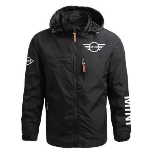 Mini Exclusive Logo Waterproof Outdoor Jacket Detachable Hood