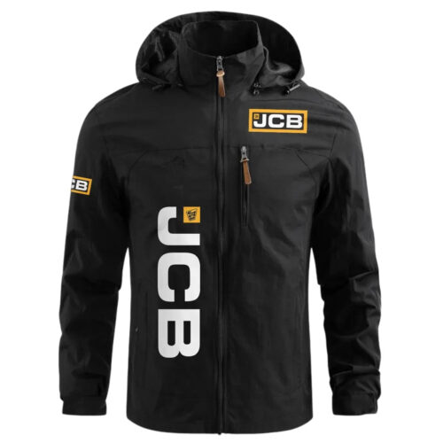 JCB Agriculture Exclusive Logo Waterproof Windbreaker Outdoor Jacket Detachable Hood