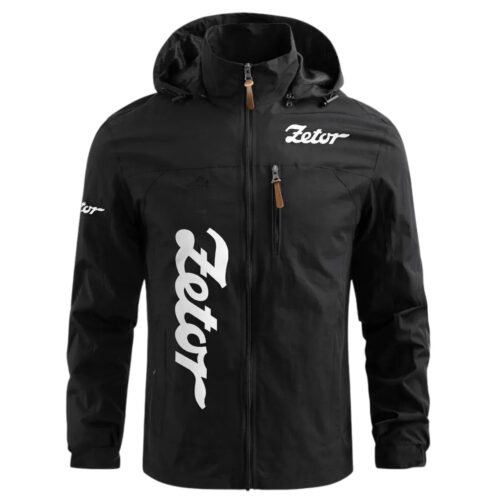 Zetor Exclusive Logo Waterproof Windbreaker Outdoor Jacket Detachable Hood