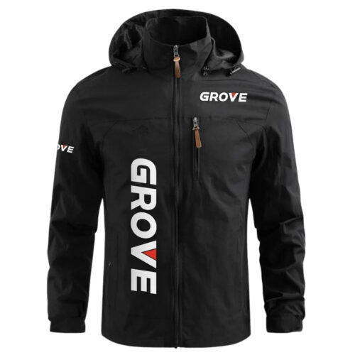 Grove Exclusive Logo Waterproof Windbreaker Outdoor Jacket Detachable Hood