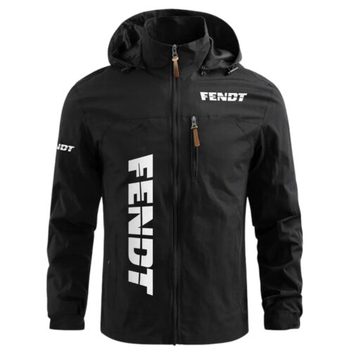 Fendt Exclusive Logo Waterproof Windbreaker Outdoor Jacket Detachable Hood